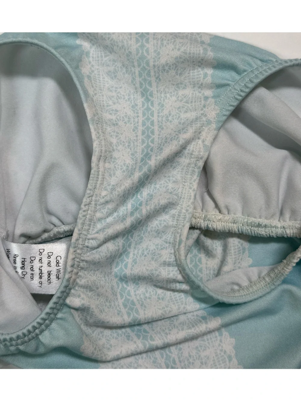 Well Dressed Wolf 2T Bikini Set Robin Egg Blue & Antique White Trim & Ties Girls